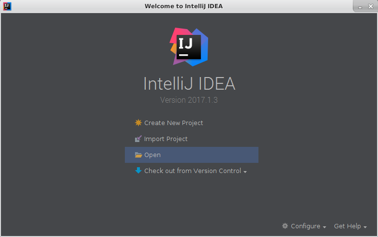 open in intellij